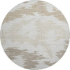 Piper Looms Mayfield Abstract AMF746 Ivory Machine Washable Area Rug Round Main Image