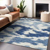 Piper Looms Mayfield Abstract AMF746 Navy Machine Washable Area Rug Lifestyle Image Feature