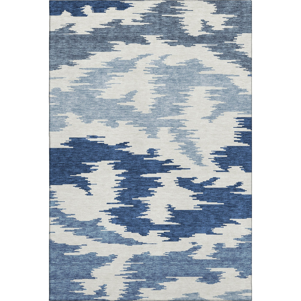 Piper Looms Mayfield Abstract AMF746 Navy Machine Washable Area Rug main image