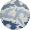 Piper Looms Mayfield Abstract AMF746 Navy Machine Washable Area Rug Round Main Image