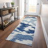 Piper Looms Mayfield Abstract AMF746 Navy Machine Washable Area Rug Runner Lifestyle Image Feature