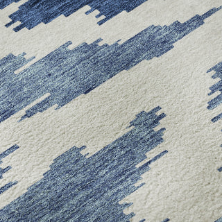 Piper Looms Mayfield Abstract AMF746 Navy Machine Washable Area Rug Swatch Image