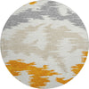 Piper Looms Mayfield Abstract AMF746 Orange Machine Washable Area Rug Round Main Image