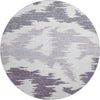 Piper Looms Mayfield Abstract AMF746 Purple Machine Washable Area Rug Round Main Image