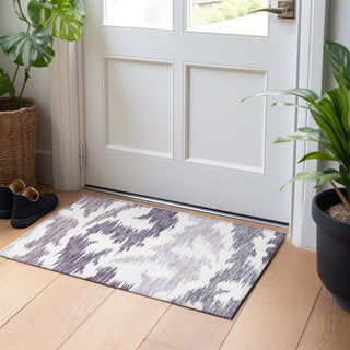 Piper Looms Mayfield Abstract AMF746 Purple Machine Washable Area Rug Scatter Lifestyle Image Feature
