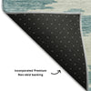 Piper Looms Mayfield Abstract AMF746 Teal Machine Washable Area Rug Backing Image