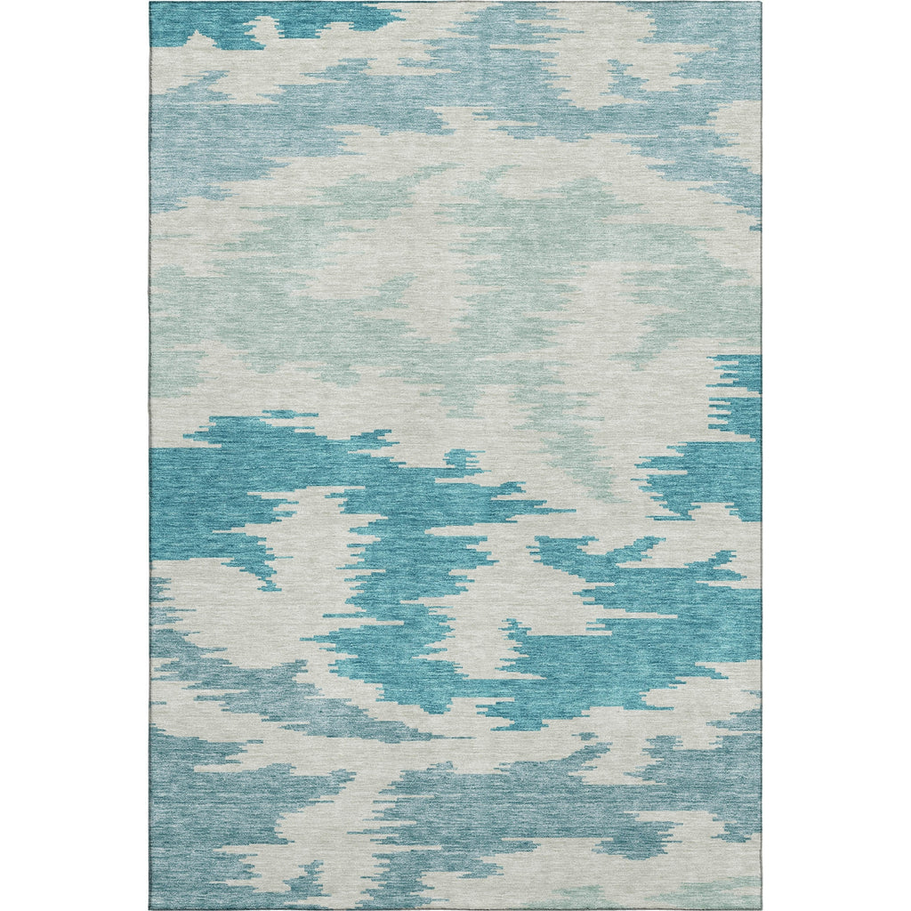 Piper Looms Mayfield Abstract AMF746 Teal Machine Washable Area Rug main image