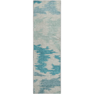 Piper Looms Mayfield Abstract AMF746 Teal Machine Washable Area Rug Runner Main Image
