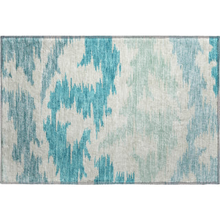 Piper Looms Mayfield Abstract AMF746 Teal Machine Washable Area Rug Scatter Main Image