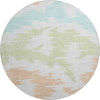Piper Looms Mayfield Abstract AMF746 White Machine Washable Area Rug Round Main Image