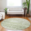 Piper Looms Mayfield Modern AMF747 Aloe Machine Washable Area Rug Round Lifestyle Image Feature