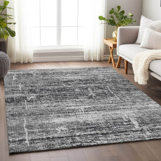 Piper Looms Mayfield Modern AMF747 Black Machine Washable Area Rug Lifestyle Image Feature