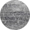 Piper Looms Mayfield Modern AMF747 Black Machine Washable Area Rug Round Main Image