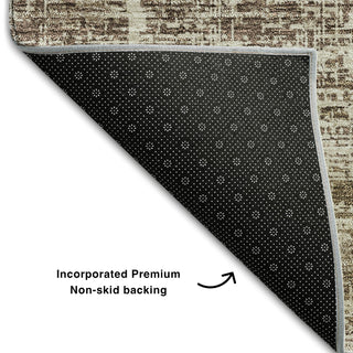 Piper Looms Mayfield Modern AMF747 Brown Machine Washable Area Rug Backing Image