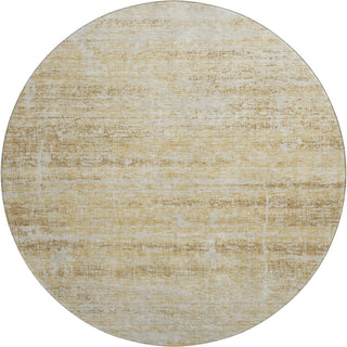 Piper Looms Mayfield Modern AMF747 Gold Machine Washable Area Rug Round Main Image