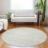 Piper Looms Mayfield Modern AMF747 Ivory Machine Washable Area Rug Round Lifestyle Image Feature
