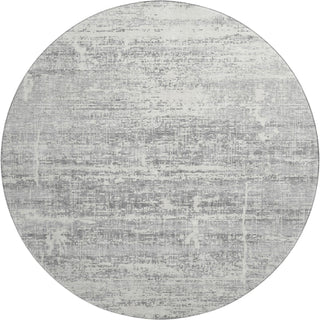 Piper Looms Mayfield Modern AMF747 Silver Machine Washable Area Rug Round Main Image