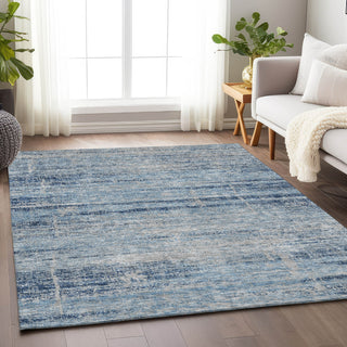 Piper Looms Mayfield Modern AMF747 Sky Machine Washable Area Rug Lifestyle Image Feature