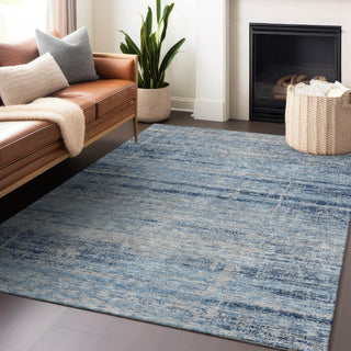 Piper Looms Mayfield Modern AMF747 Sky Machine Washable Area Rug Lifestyle Image Feature