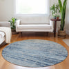 Piper Looms Mayfield Modern AMF747 Sky Machine Washable Area Rug Round Lifestyle Image Feature
