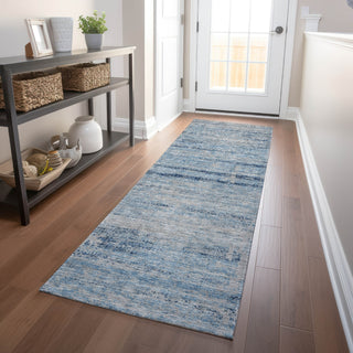 Piper Looms Mayfield Modern AMF747 Sky Machine Washable Area Rug Runner Lifestyle Image Feature