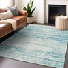 Piper Looms Mayfield Modern AMF747 Teal Machine Washable Area Rug Lifestyle Image Feature