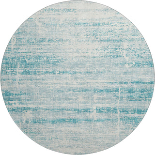Piper Looms Mayfield Modern AMF747 Teal Machine Washable Area Rug Round Main Image
