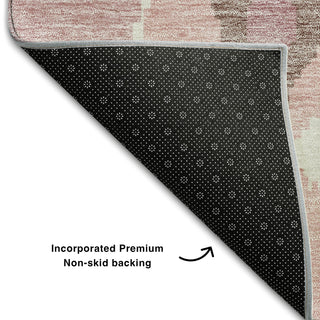 Piper Looms Mayfield Ikat AMF748 Blush Machine Washable Area Rug Backing Image