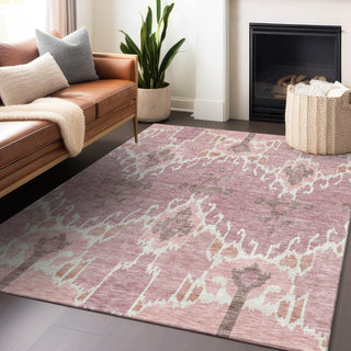 Piper Looms Mayfield Ikat AMF748 Blush Machine Washable Area Rug Lifestyle Image Feature