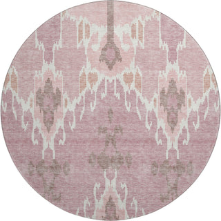 Piper Looms Mayfield Ikat AMF748 Blush Machine Washable Area Rug Round Main Image