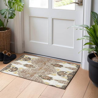 Piper Looms Mayfield Ikat AMF748 Brown Machine Washable Area Rug Scatter Lifestyle Image Feature