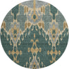 Piper Looms Mayfield Ikat AMF748 Cactus Machine Washable Area Rug Round Main Image