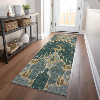Piper Looms Mayfield Ikat AMF748 Cactus Machine Washable Area Rug Runner Lifestyle Image Feature