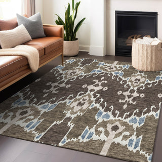 Piper Looms Mayfield Ikat AMF748 Fudge Machine Washable Area Rug Lifestyle Image Feature