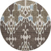 Piper Looms Mayfield Ikat AMF748 Fudge Machine Washable Area Rug Round Main Image