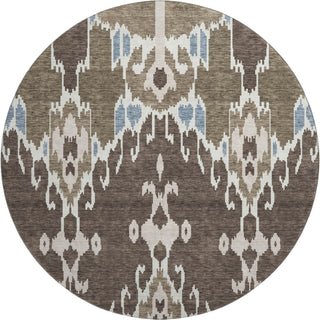 Piper Looms Mayfield Ikat AMF748 Fudge Machine Washable Area Rug Round Main Image