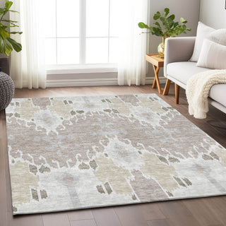 Piper Looms Mayfield Ikat AMF748 Ivory Machine Washable Area Rug Lifestyle Image Feature