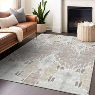 Piper Looms Mayfield Ikat AMF748 Ivory Machine Washable Area Rug Lifestyle Image Feature