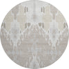 Piper Looms Mayfield Ikat AMF748 Ivory Machine Washable Area Rug Round Main Image