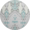 Piper Looms Mayfield Ikat AMF748 Mint Machine Washable Area Rug Round Main Image