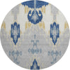 Piper Looms Mayfield Ikat AMF748 Navy Machine Washable Area Rug Round Main Image