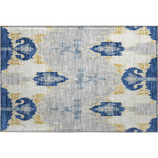 Piper Looms Mayfield Ikat AMF748 Navy Machine Washable Area Rug Scatter Main Image