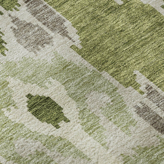 Piper Looms Mayfield Ikat AMF748 Olive Machine Washable Area Rug Swatch Image
