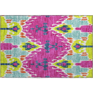 Piper Looms Mayfield Ikat AMF748 Pink Machine Washable Area Rug Scatter Main Image