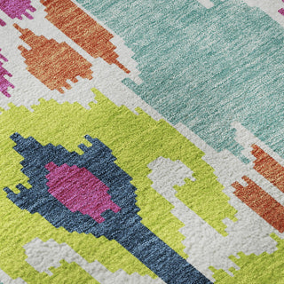 Piper Looms Mayfield Ikat AMF748 Pink Machine Washable Area Rug Swatch Image