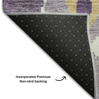 Piper Looms Mayfield Ikat AMF748 Purple Machine Washable Area Rug Backing Image