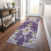 Piper Looms Mayfield Ikat AMF748 Purple Machine Washable Area Rug Runner Lifestyle Image Feature