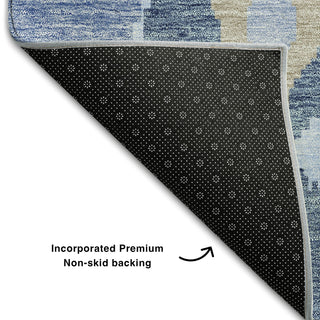 Piper Looms Mayfield Ikat AMF748 Sky Machine Washable Area Rug Backing Image