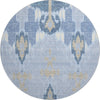Piper Looms Mayfield Ikat AMF748 Sky Machine Washable Area Rug Round Main Image