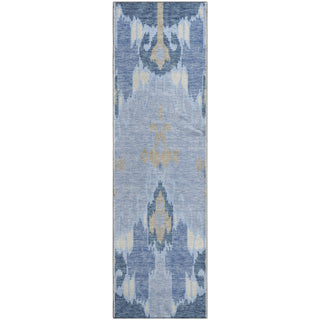 Piper Looms Mayfield Ikat AMF748 Sky Machine Washable Area Rug Runner Main Image